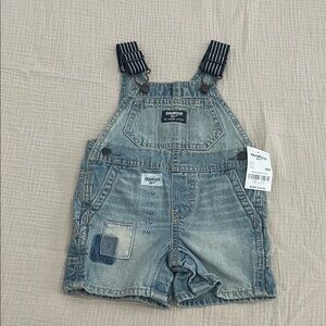OshKosh B'gosh Light Blue Denim Short Overalls
